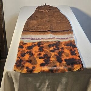 Zara Maxi Skirt with Brown and Orange Hues
